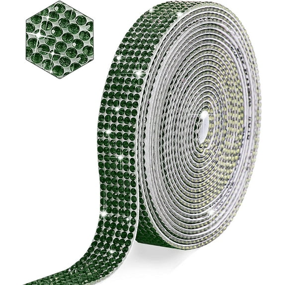 Self Adhesive Crystal Rhinestone Ribbon Strips, 1 Yard Diamond Ribbon Bling Rhinestone Sticker Rhinestone for Crafts,Wedding,Christmas Part
