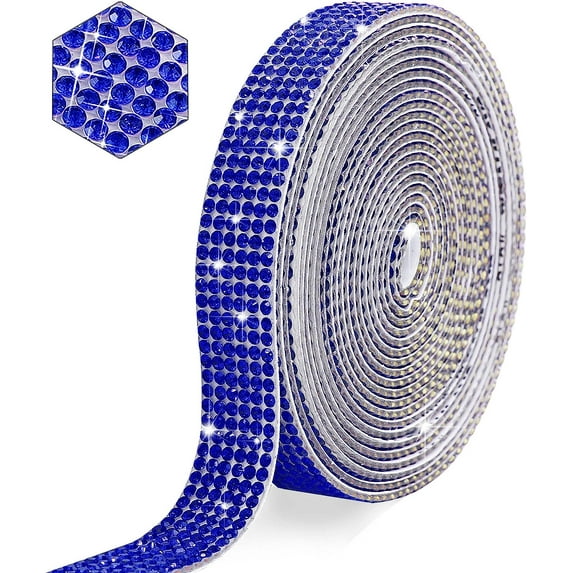 Self Adhesive Crystal Rhinestone Ribbon Strips, 1 Yard Diamond Ribbon Bling Rhinestone Sticker Rhinestone for Crafts,Wedding,Christmas Part