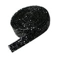 thumbnail image 1 of Self Adhesive Crystal Ribbon Verdsylv Self-Adhesive Crystal Ribbon Roll - Sparkling Craft Ribbon for Cake Decor, Birthday, Wedding & Gift Wrapping - Easy Diy Decoration, Sparkle Craft Tape, Black, 1 of 1