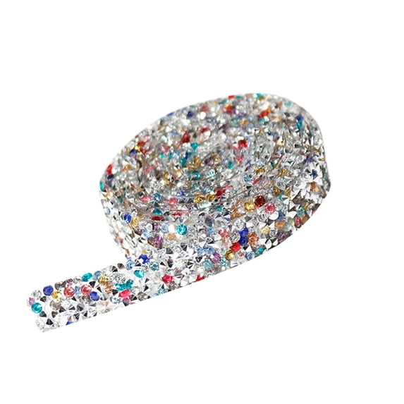 Self Adhesive Crystal Ribbon Verdsylv Self-Adhesive Crystal Ribbon Roll - Sparkling Craft Ribbon for Cake Decor, Birthday, Wedding & Gift Wrapping - Easy Diy Decoration, Sparkle Craft Tape