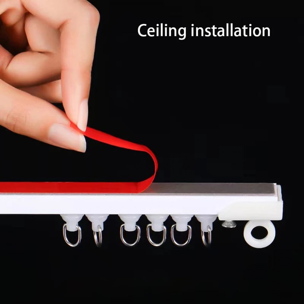 Self Adhesive Curtain Track Non Perforated Ceiling Or Wall Installation ...