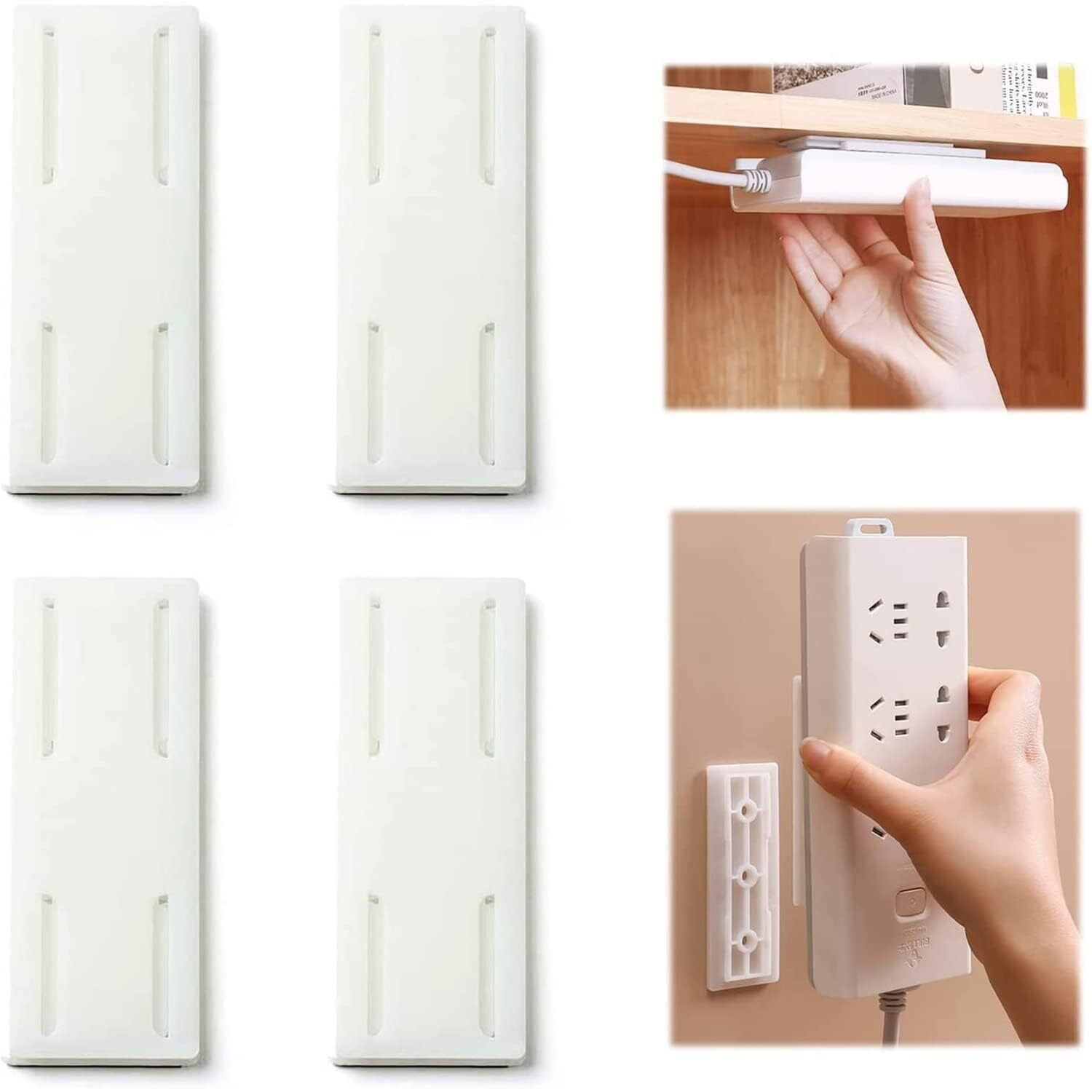 Self-Adhesive Desktop Socket Fixer, Adhesive Punch Free Socket Holder ...