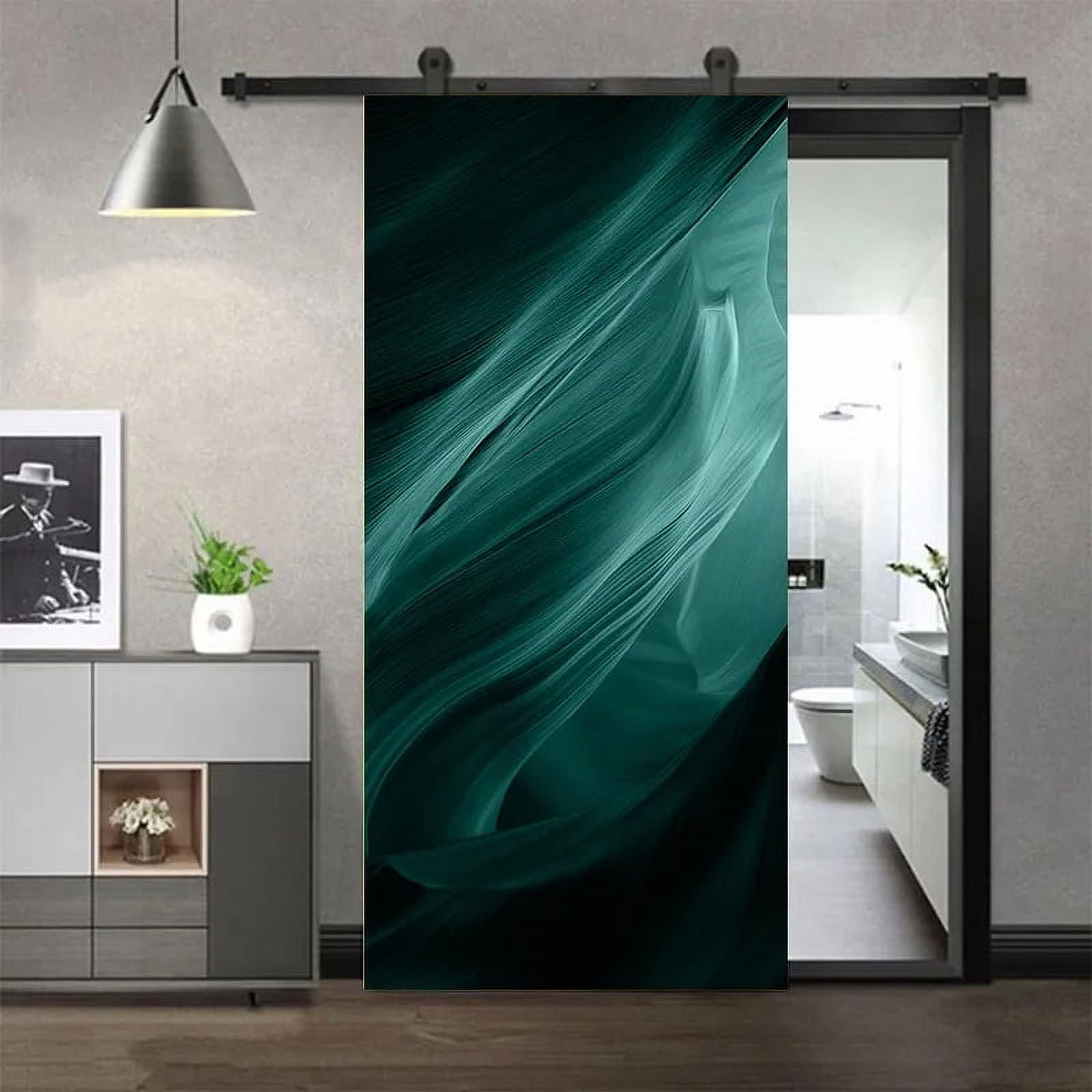 Self Adhesive Door Sticker Modern Abstract ration Stickers Waterproof ...