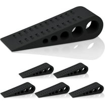 Self-Adhesive Door Stop for Bottom Mounting - Rubber Door Stopper No Drilling, Door Gap Protection 0.1-1.2 Inch(6 Pack, Black)