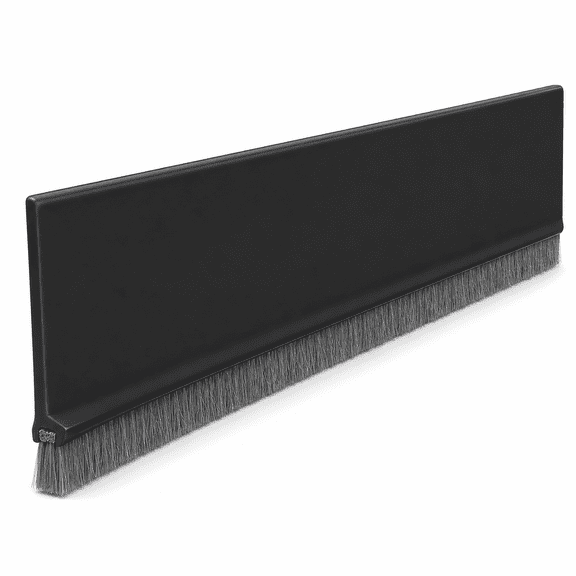 Self-Adhesive Door Sweep - 39" Weather Stripping for Draft, Dust & Noise Protection (Black)