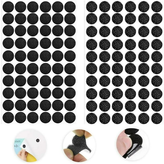 Self Adhesive Dots,10mm Velcro Fastener 600 Pairs Velcro Points Self Adhesive Velcro Points Suitable for Paper,Plastic,Glass,Items of Clothing