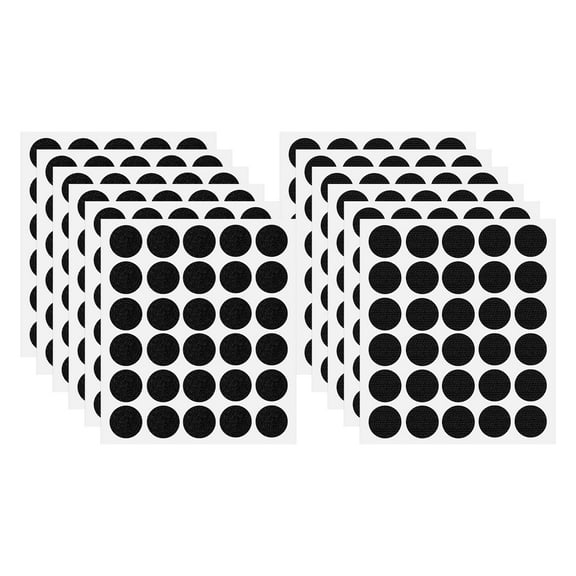 Self Adhesive Dots,180 Pairs Back Sticky with Nylon Tapes Black, 0.6inch