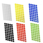 Self Adhesive Dots 20mm Hook and Loop Fasteners Round   Tapes Assorted Colors (300Pairs/600pcs,Red/Blue/Yellow/Black/White/Green)