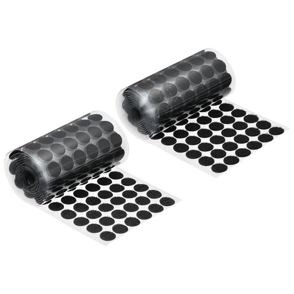 Self Adhesive Dots, 250 Pairs 0.59" - Blending Fabric Hook & Loop Tapes, Round Dots for Classroom (Black)