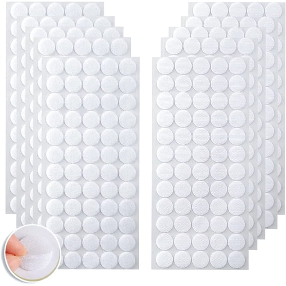 Self Adhesive Dots 600PCS (300 Pairs) 0.75"/20mm Diameter Sticky Back Magic Sticky Dots Waterproof Hook & Loop Dots with Adhesive