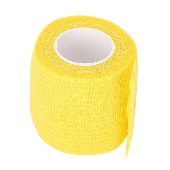 Self Adhesive Elastic Bandages Cotton Elastic Adhesive Strain Injury Muscle Sports Sticker Wrap Flexible Stretch Bandages for Sports Ankle, Knee and Wrist Sprains Yellow