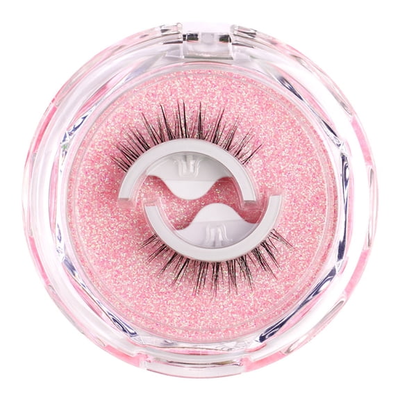 Self Adhesive Eyelashes Reusable No Glue Needed, Natural Look Waterproof Soft Wispy False Lashes Easy Press On