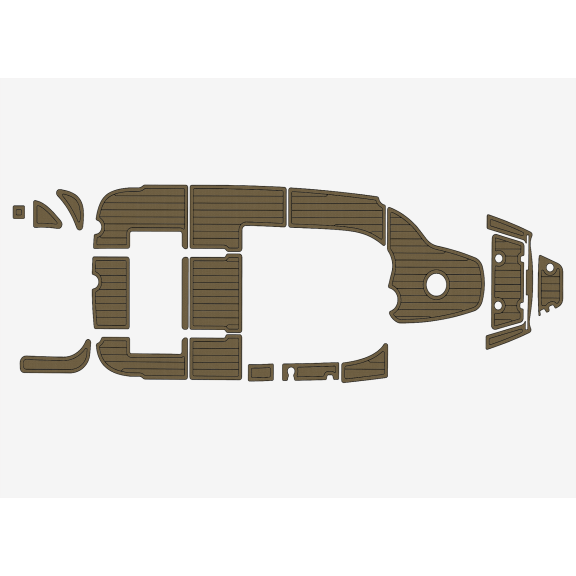 Self-Adhesive Faux Teak Marine Mat for 2007 Zodiac Medline 3, Waterproof Non-Skid Deck Pad