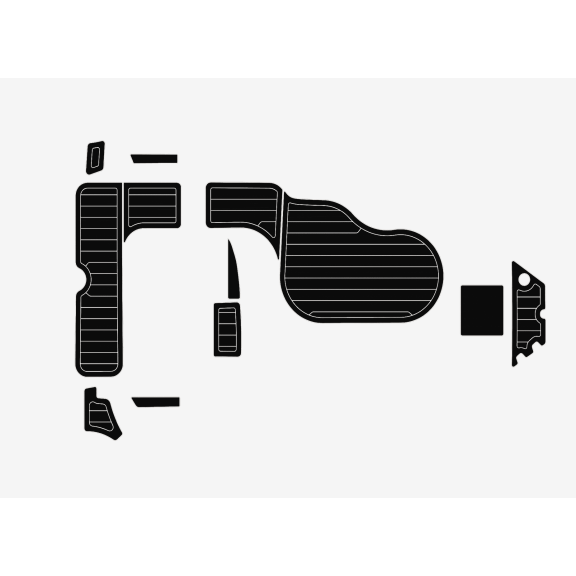 Self-Adhesive Faux Teak Marine Mat for 2015 Zodiac Yatchline, Waterproof Non-Skid Deck Pad