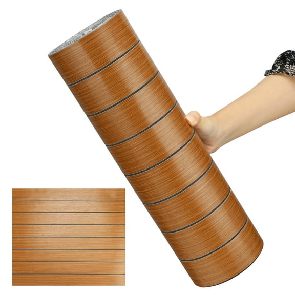 Hemoton Peel and Stick Wood Panel Wallpaper with Easy Installation for Home Walls