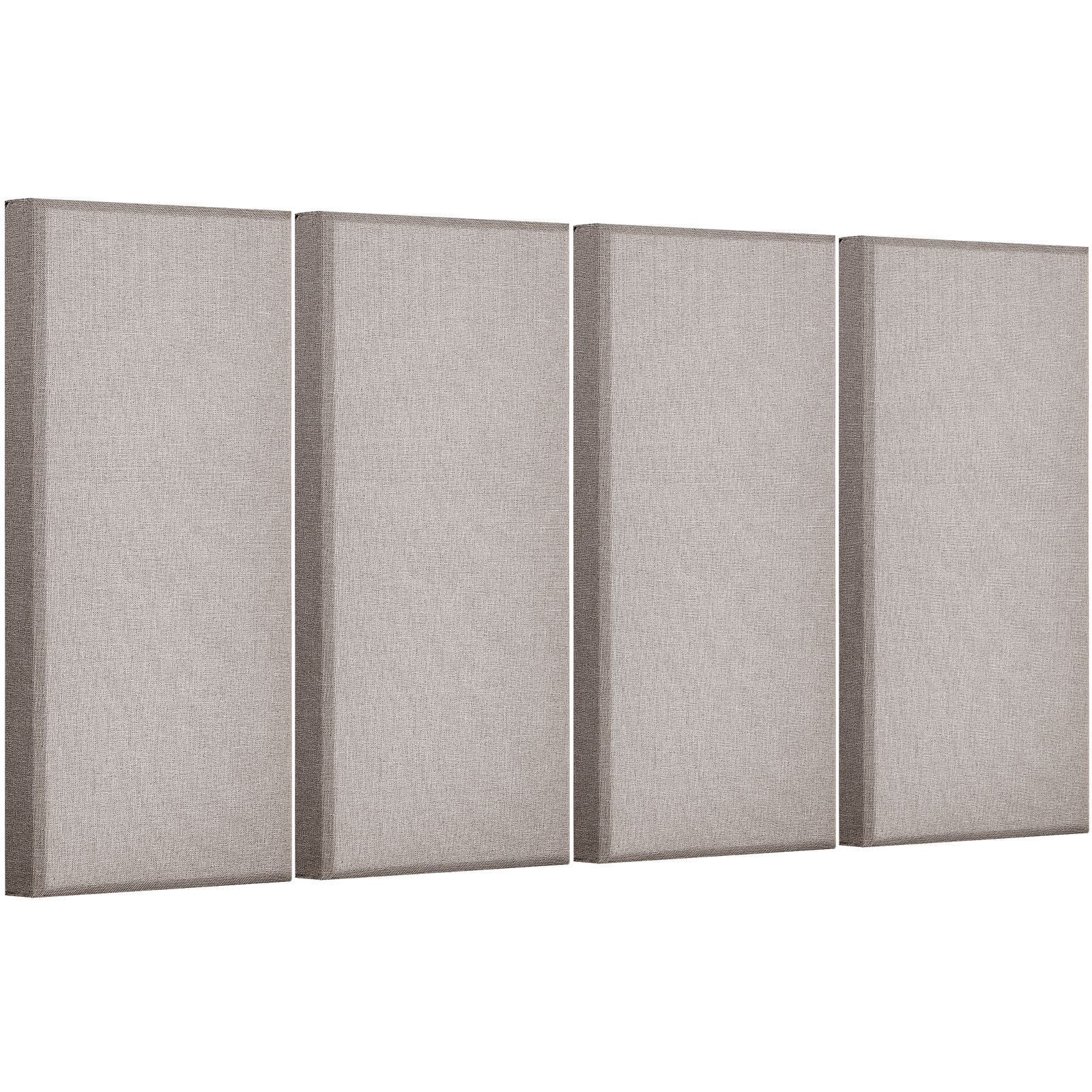 Self-Adhesive Fiberglass Acoustic Panels 2" Thick, NRC 0.95 Sound Absorbing Wall Panels 23.62"×11.81", 4 Pack Noise Reduction Panels for Recording Studio Office Home Meeting Room