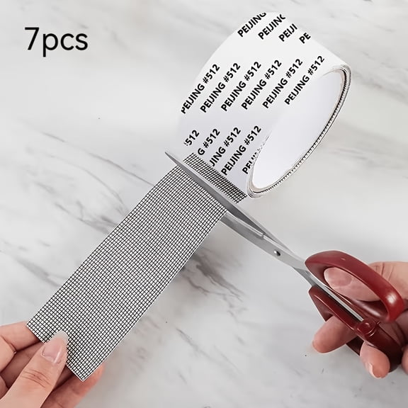 Self-Adhesive Fiberglass Mesh Screen Repair Tape, Patch Kit for Fixing Holes and Tears in Window and Door Screens, Mosquito and Insect Barrier, for Home or Office Use, 1 Roll Length