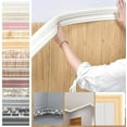 thumbnail image 1 of Self Adhesive Flexible Foam Molded Adhesive Decorative Wall Molding Line Baseboard Wallpaper Border Wall Sticker for Living Room 90x3 in, 1 of 3