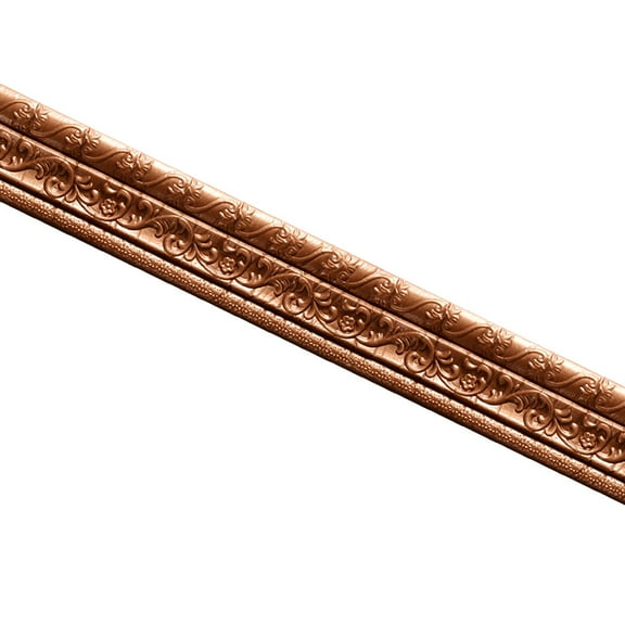 Self Adhesive Flexible Foam Molding Trim,3D Sticky Decorative Wall Lines Peel and Stick Wallpaper Border Wall Baseboard Trim for Home,Office,Hotel DIY Decoration Trim Molding,1 Roll,Brown,90.5"x3.1"