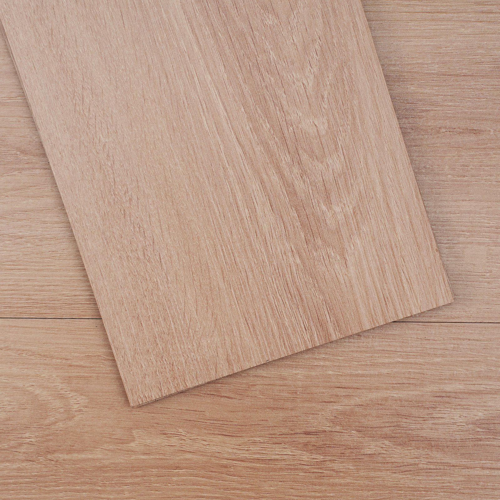 Self Adhesive Floor Tiles 36 x 6 inch, 2.5mm Thick Peel & Stick, Natural Wood Grain DIY Flooring for Kitchen, Dining Room, Bedrooms & Bathrooms, Easy for Home Decor Primary Wood Grain 36 pcs