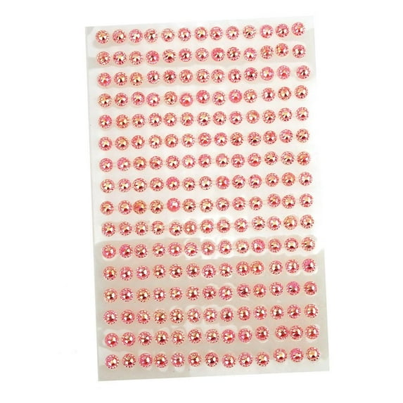 Self-Adhesive Flower Rhinestone Stickers, 3mm, 12-count