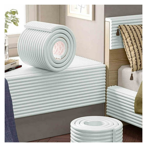 Self Adhesive Foam Corner Guards Kids Safety Anti Collision Extra Wide Baby Proofing Bumper Strips For Furniture Table Wall Ladder Corners Home Protection Soft Padding Edge Protector