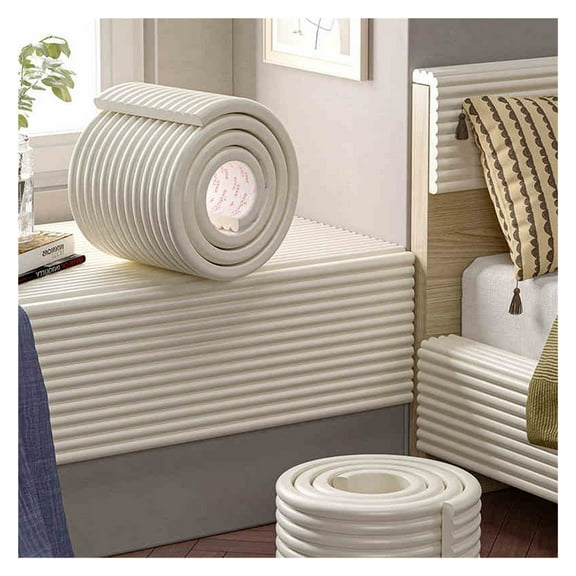 Self Adhesive Foam Corner Guards Kids Safety Anti Collision Extra Wide Baby Proofing Bumper Strips For Furniture Table Wall Ladder Corners Home Protection Soft Padding Edge Protector