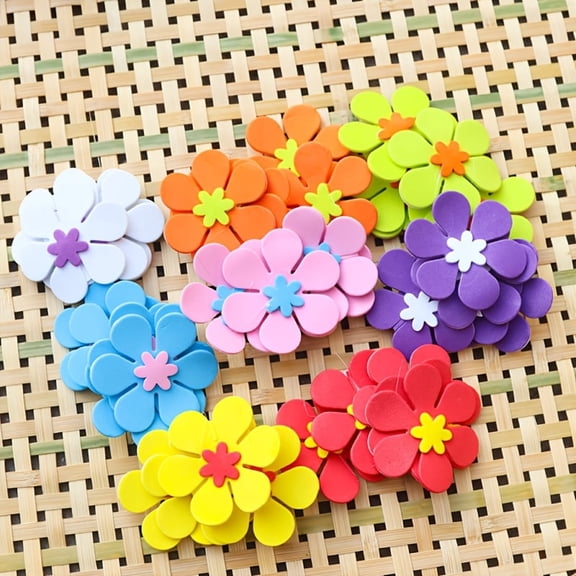 Self-Adhesive Foam Flower Stickers, 40PCS Colorful DIY Craft Foam Flowers for Art Projects, Holiday Party Decorations, Scrapbooking, Card Making & Home Decor