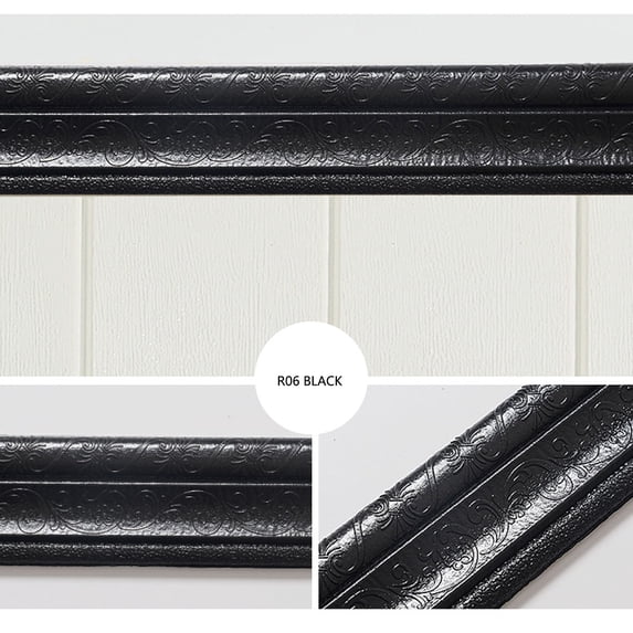 Self-Adhesive Foam Molding Trim, Flexible Crown Molding 3D Wall Edging Lines, Peel & Stick Baseboard Molding for Home, Hotel DIY Decoration