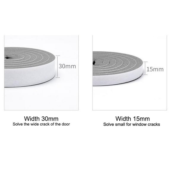 Self-Adhesive Foam Sealing Strip 3Rolls 2M Foam Sliding Dustproof Sponge Strip 1*3*200Cm Smile Home