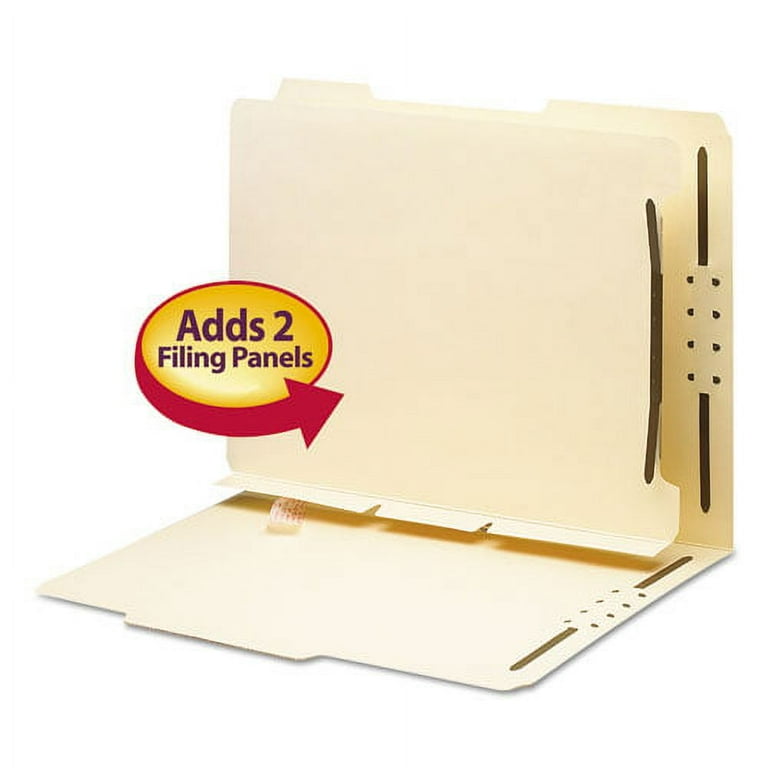 Self-Adhesive Folder Dividers with Twin-Prong Fasteners for Top/End Tab Folders, 1 Fastener, Letter Size, Manila, 25/Pack Self-Adhesive Folder Dividers with Twin-Prong Fasteners for Top/End Tab Folders, 1 Fastener, Letter Size, Manila, 25/Pack
