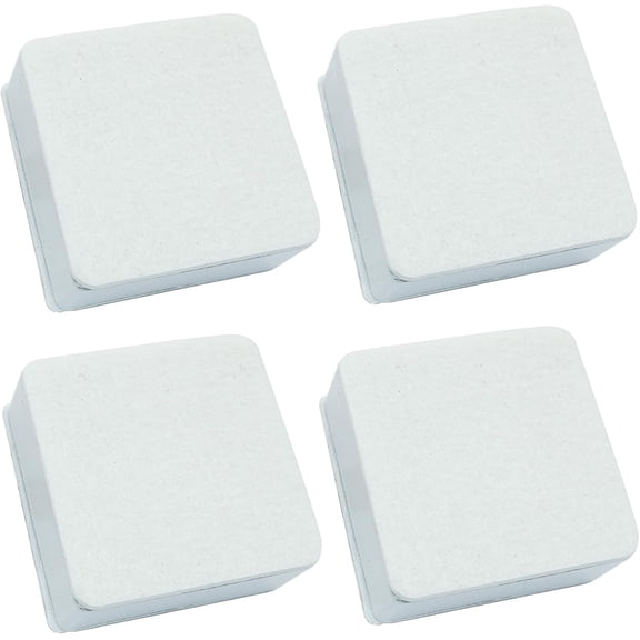 Self-Adhesive Furniture Bed Risers Blocks, 4 Pcs Square Carbon Steel Table Sofa Risers Adds 1.2in Height with Felt Pad(White)
