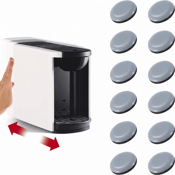 Self-Adhesive Furniture Moving Slider Pads, Small Appliance Easy Glide Sliding Mats for Countertop Devices