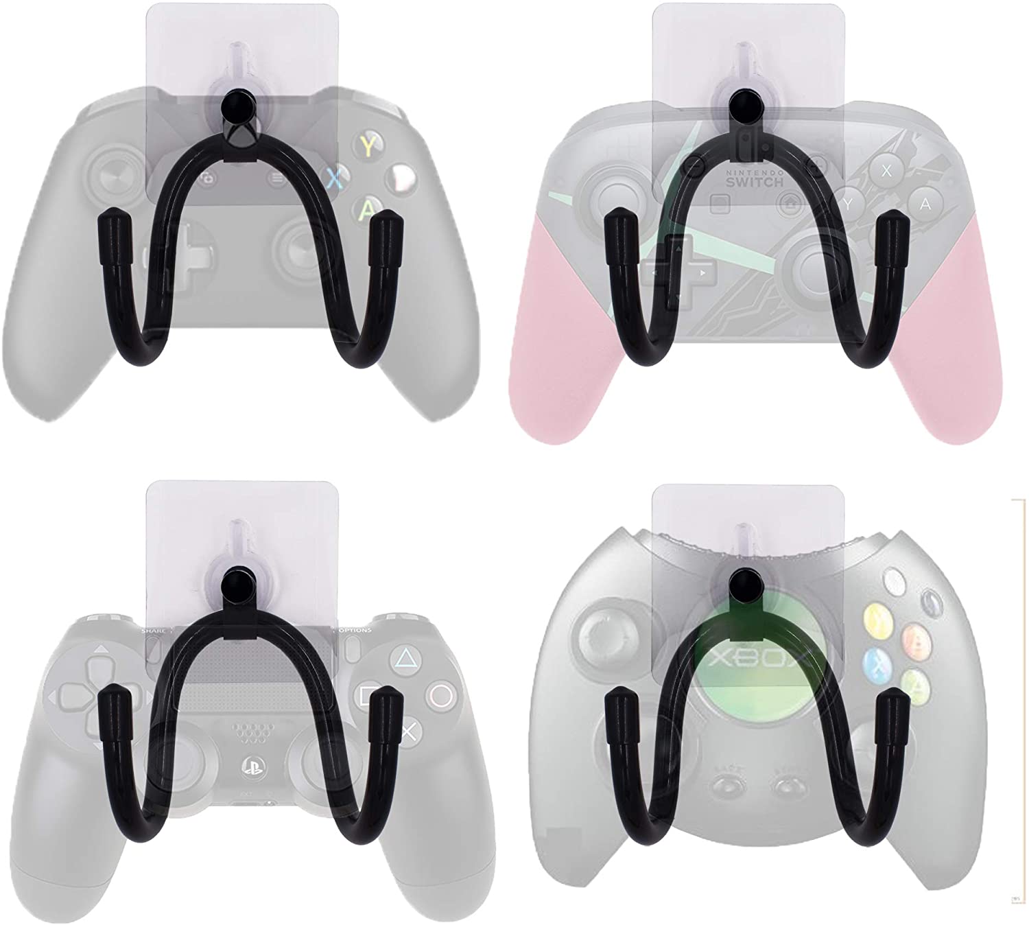 Self –Adhesive Game Controller Wall Mount Storage Organizer Hanger ...