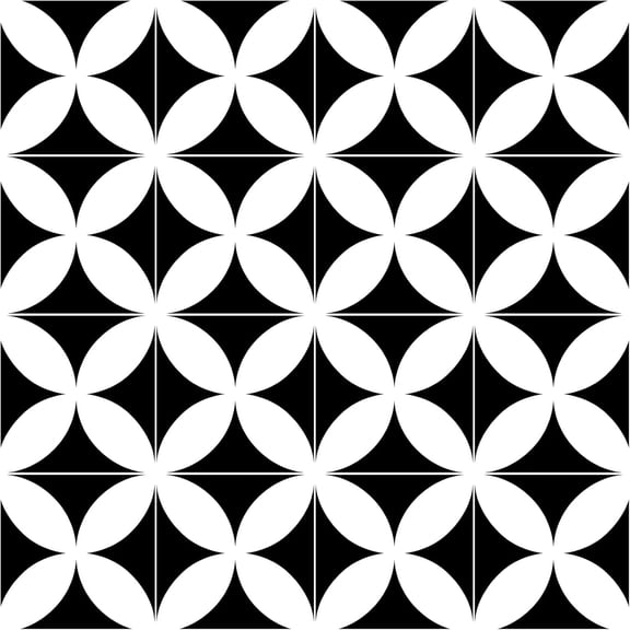 Self Adhesive Geometric Peel And Stick Wallpaper  Removable Vinyl Wall Covering 17.3"78.8" Black And White