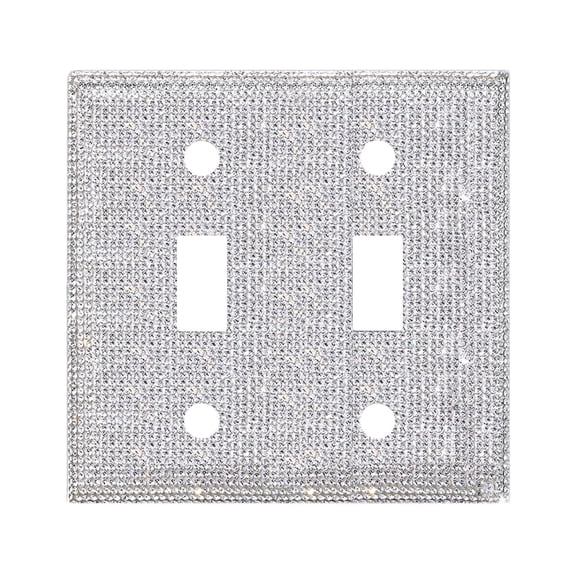 Self-Adhesive Glitter Rhinestone Light Switch Cover, Decorative Bling Electrical Outlet Plate Cover, Diamond Wall Plate for Bedroom, Bathroom, Kitchen Decor