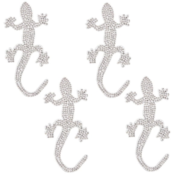 Self Adhesive Glitter Rhinestone Sticker Gecko 101x46x1.5mm diy