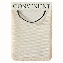 Wall-Mounted Plastic Bag Holder, Elastic Mesh Garbage Bag Organizer, Reusable Bag Dispenser for Kitchen, Cabinet Door Hanging Storage Solution for Home Organization