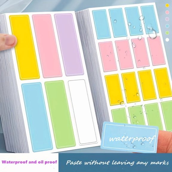 Self Adhesive High Stickiness Handwritten Label Classification and Sealing,for Class Name Price Stickers, Suitable for Use in Schools, Offices, and Homes 10 sheets of, 160 color label stickers