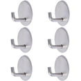 thumbnail image 1 of Self-Adhesive Hook, 3M Hooks, Waterproof, Heavy-Duty Wall Hook Without Nails, Bathroom, Kitchen, Bedroom, Cabinet, Closet, Towel, Bathrobe, Coat Key Chain, Round Design 6 Packs, 1 of 5