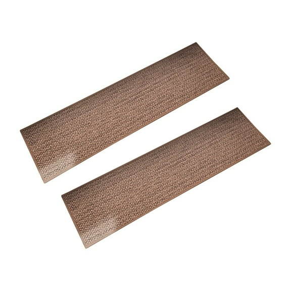 Self-Adhesive Imitation Linen Stair Mats,Silent Non-Slip Step Covers for Wooden Floors,Set of 2 (55x20cm)