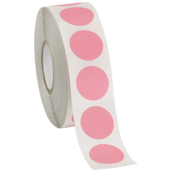 Self-Adhesive Labels (3/4" Diameter Circle) - Pink - 1000 Labels Per Roll - Versatile pink Self-Adhesive Round Stickers - Multi Use for Dot Stickers Dot Stickers and Garage Sale Stickers Blank