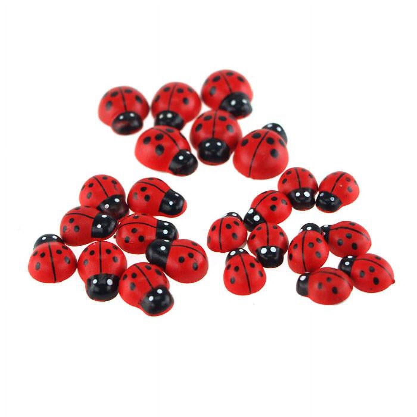 FIREFLY IMPORTS Self Adhesive Lady Bug Plastic Favors, 3 Size, 24-Piece
