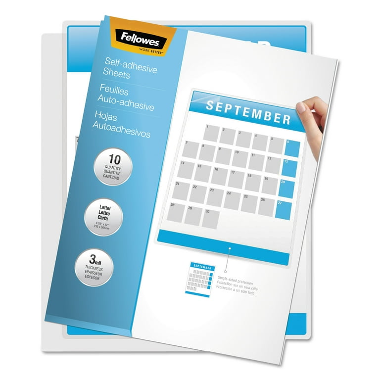 Self-Adhesive Laminating Sheets, 3 mil, 9.25 Self-Adhesive Laminating Sheets, 3 mil, 9.25