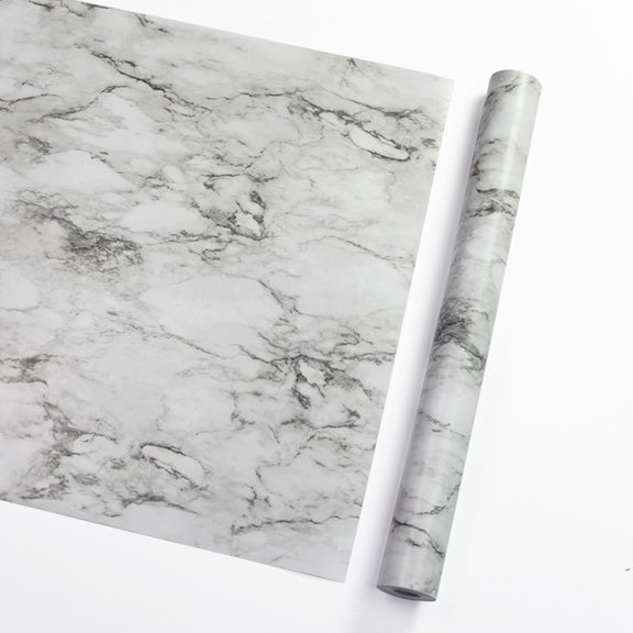 Self-Adhesive Landscape Wallpaper for Seamless Style Upgrade Waterproof White Marble Aesthetic