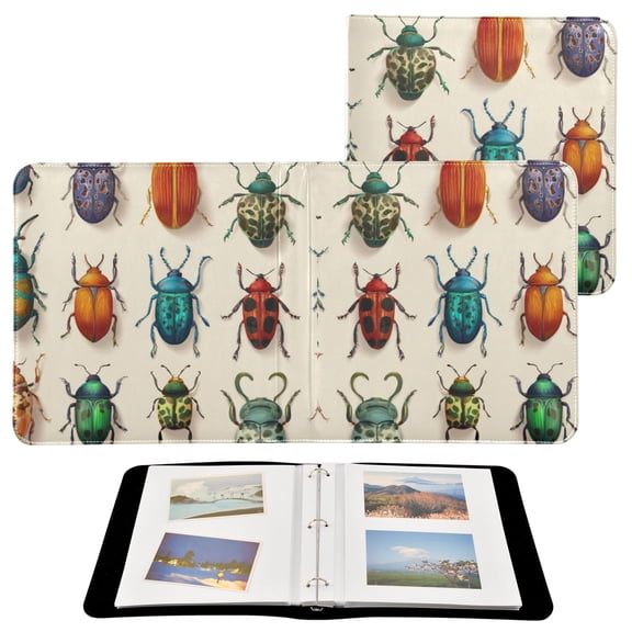 Self-Adhesive Leather Photo Album Gift For Memories Beetles