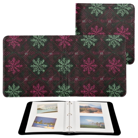 Self-Adhesive Leather Photo Album Gift For Memories Deep Burgundy Forest Green