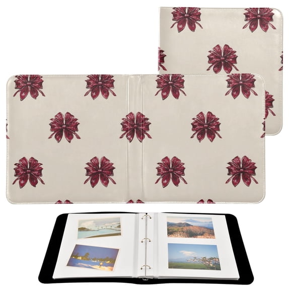 Self-Adhesive Leather Photo Album Gift For Memories Digital Bows