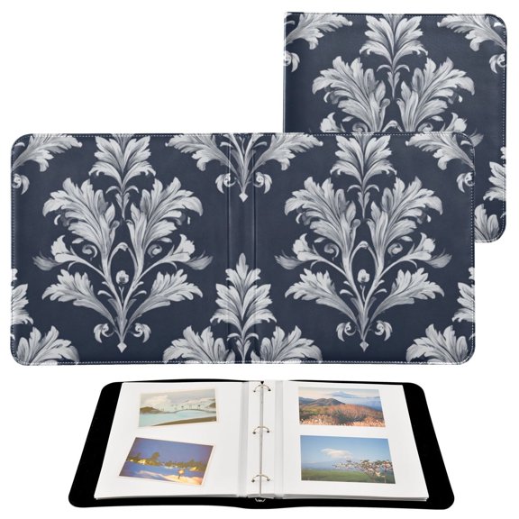 Self-Adhesive Leather Photo Album Gift For Memories Elegant Dark Blue