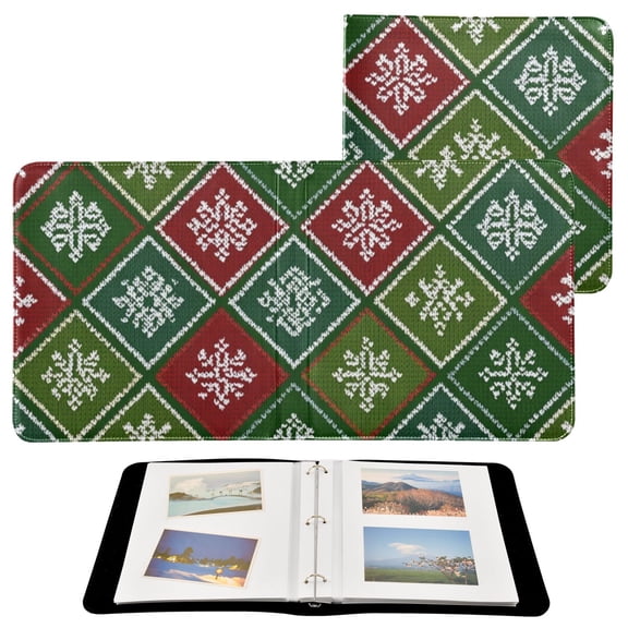 Self-Adhesive Leather Photo Album Gift For Memories Rectangular Frame Snowflake